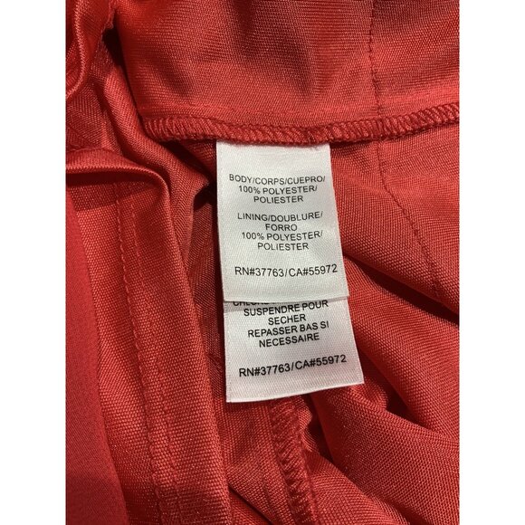 Laundry By Shelli Segal Dress Size 12 Chain Adj Halter Orange Party Cruise - Picture 7 of 9